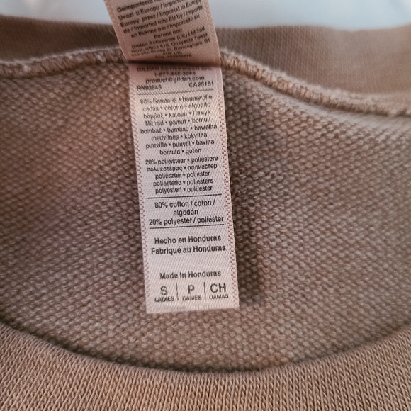 American Apparel Small French Terry Cropped Sweater Brown - Picture 7 of 8